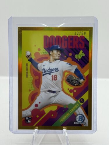 2024 Bowman Chrome Ascensions RC Gold #17 Yoshinobu Yamamoto Dodgers 12/50