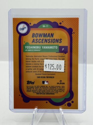 2024 Bowman Chrome Ascensions RC Gold #17 Yoshinobu Yamamoto Dodgers 12/50