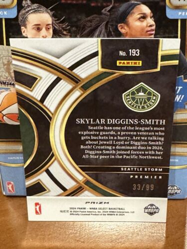 2024 Panini Select WNBA Purple Prizm #193 Skylar Diggins-Smith Storm 33/99