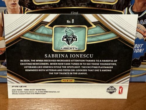 2024 Panini Select WNBA Flash Prizm #8 Sabrina Ionescu New York Liberty