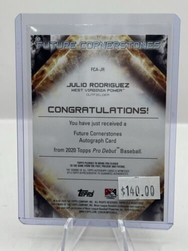 2020 Topps Pro Debut Future Cornerstones Julio Rodriguez Auto 35/85