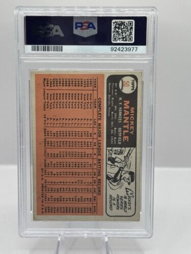 1966 Topps #50 Mickey Mantle New York Yankees PSA 2
