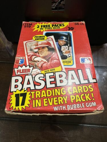 1981 Fleer Baseball Box - light box wear, but all nice sealed 36 packs