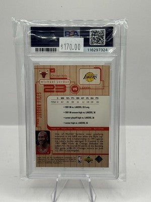 Michael Jordan PSA 7 1998-99 Upper Deck MJ Living Legends #147 with Kobe Bryant