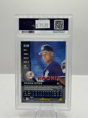 Derek Jeter Starburst Artist's Proof PSA 8 1996 Pinnacle #97 New York Yankees