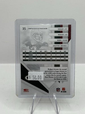 Aaron Rodgers 02/10 2009 Donruss Playoff Absolute Spectrum Green Bay Packers