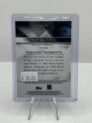 Tom Glavine Auto 2015 Topps Finest Greats Atlanta Braves