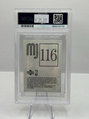 Michael Jordan MJ Stickers PSA 9 1998 Upper Deck International #116 Bulls