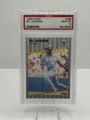 Bo Jackson PSA 10 1989 Fleer #285 Kansas City Royals