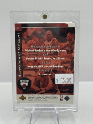 Michael Jordan Superstars of the Court 1997-98 Upper Deck C1 Chicago Bulls