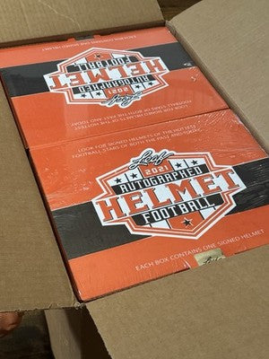 2021 Leaf Autographed Full-Size Football Helmet Box (1) Factory Sealed from case