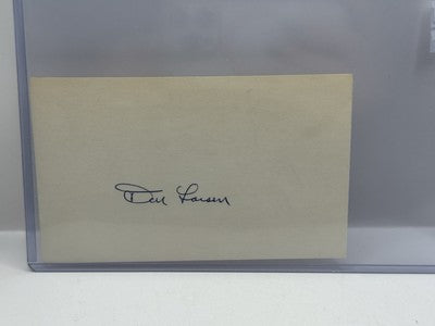 Don Larsen Autographed Index Card - New York Yankees - NO COA