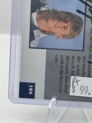 Troy Aikman Auto 1991 NFL Pro Line Portraits Dallas Cowboys - lite edge wear - A