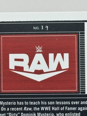 2024 Panini Three Count WWE RAW Downtown #1 Rey Mysterio -minor top edge whiting