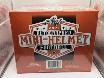 2021 Leaf Autographed Football Mini-Helmet Box - Factory Sealed