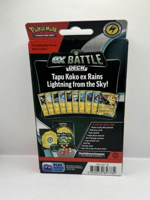 2023 Pokemon ex Battle Deck Hanger Box - Tapu Koko ex on Front