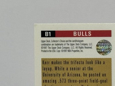 1996-97 Upper Deck Gold B1 Michael Jordan, Steve Kerr, Ron Harper Bulls