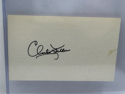 Charlie Keller Autographed Index Card - New York Yankees - NO COA