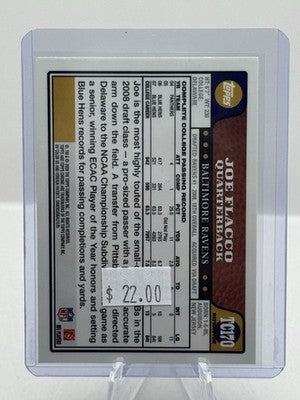 Joe Flacco Blue Refractor RC 2008 Topps Chrome #170 Baltimore Ravens