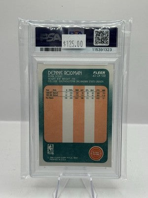 Dennis Rodman PSA 9 1988-89 Fleer #43 Detroit Pistons