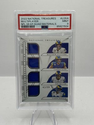 Stafford Kupp Miller Donald Quad Materials 42/99 PSA 9 2022 National Treasures