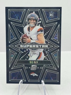Bo Nix RC Black Scope Prizm 22/25 2024 Panini Contenders Optic Superstar Broncos