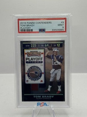 Tom Brady PSA 9 2019 Panini Contenders Playoff Ticket #9 New England Patriots