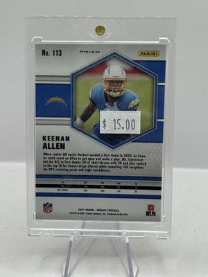 Keenan Allen Genesis Prizm 2021 Panini Mosaic #113 Los Angeles Chargers