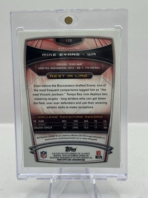Mike Evans RC Refractor 2014 Bowman Chrome #170 Tampa Bay Buccaneers