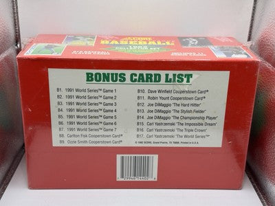 1992 Score Baseball Collector Set Factor Sealed - 910 Cards + 17 Bonus