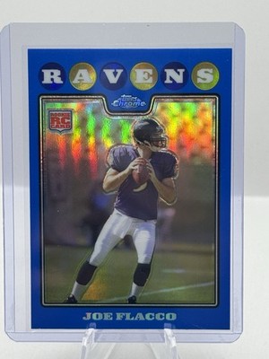 Joe Flacco Blue Refractor RC 2008 Topps Chrome #170 Baltimore Ravens
