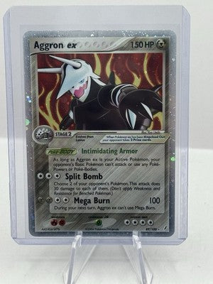 2006 Pokemon Crystal Guardians 89/100 Aggron ex (small dent top center)