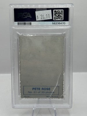 1969 Topps Deckle Edge #21 Pete Rose Cincinnati Reds PSA 5 - Case cracked