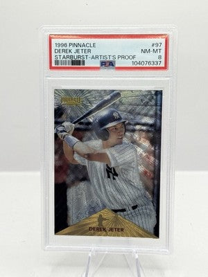 Derek Jeter Starburst Artist's Proof PSA 8 1996 Pinnacle #97 New York Yankees