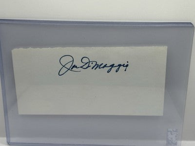 Joe Dimaggio Autographed Paper - JSA COA - Waiting on Letter from JSA