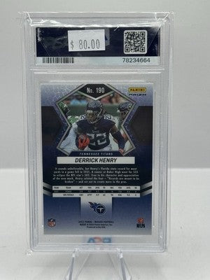 Derrick Henry White Sparkle Prizm PSA 10 2022 Panini Mosaic #190 (small crack)