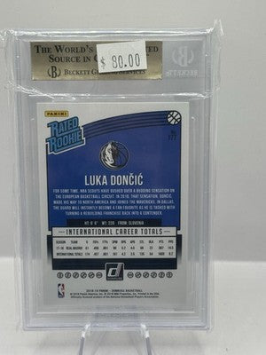 Luka Doncic Rated Rookie BGS 9.5 2018-19 Panini Donruss #177 Dallas Mavericks
