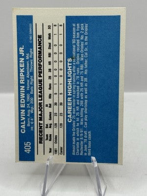 1982 Donruss #405 Cal Ripken Jr. Baltimore Orioles - small stains