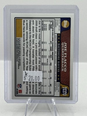 Joe Flacco Refractor RC 2008 Topps Chrome #170 Baltimore Ravens - A