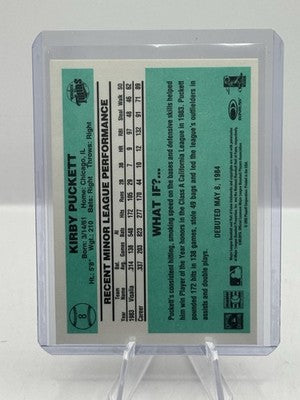 Kirby Puckett Originals Rated Rookie 2002 Donruss #8 Minnesota Twins -ink smudge
