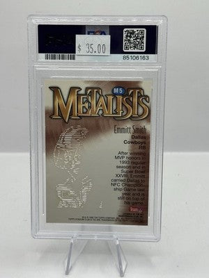 Emmitt Smith Metalists PSA 9 1995 Topps Stadium Club #M5 Dallas Cowboys
