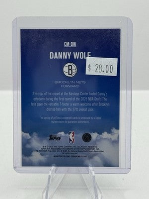 Danny Wolf Auto RC 2025-26 Topps Contemporary Marks Brooklyn Nets