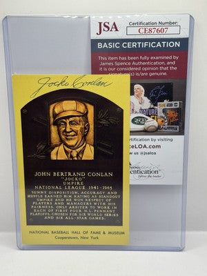 John "Jocko" Conlan Autographed HOF Postcard - Umpire - JSA COA