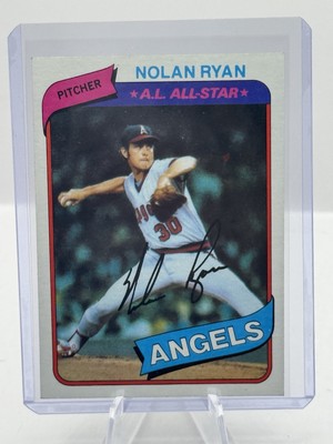 1980 Topps #580 Nolan Ryan California Angels - light corner wear, back stain