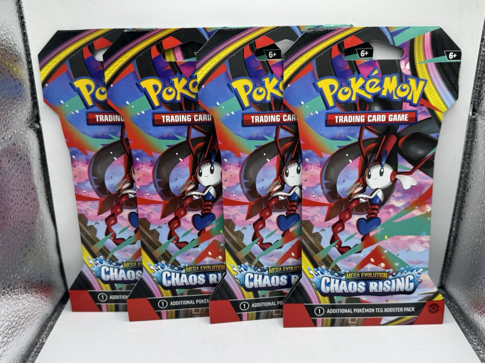 2026 Pokemon Mega Evolution Chaos Rising Sleeved Booster Packs - Lot of 4