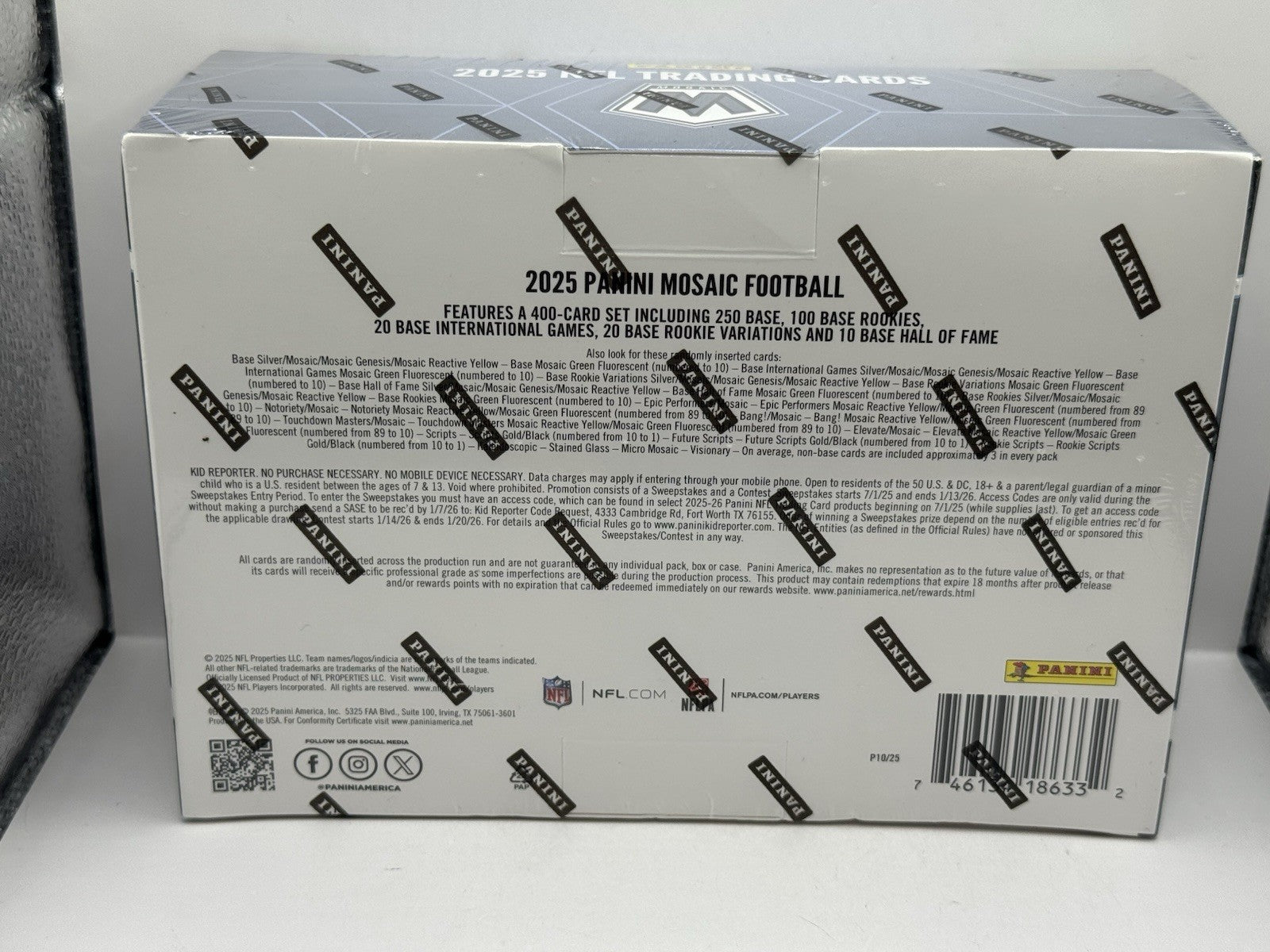 2025 Panini Mosaic Football Mega Box - Factory Sealed - Find Reactive Yellow