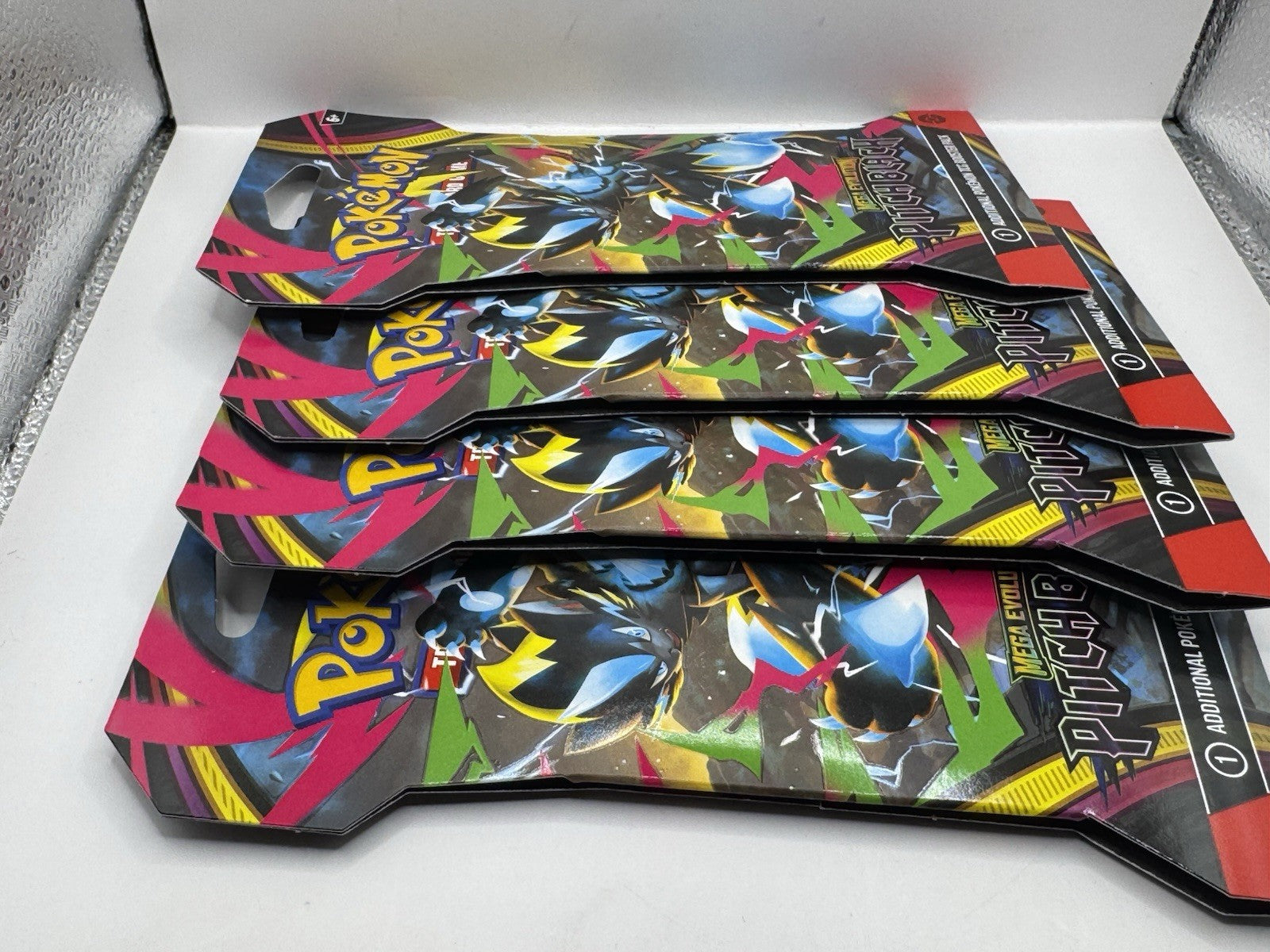 2026 Pokemon Mega Evolution Pitch Black Sleeved Booster Packs - Lot of 4