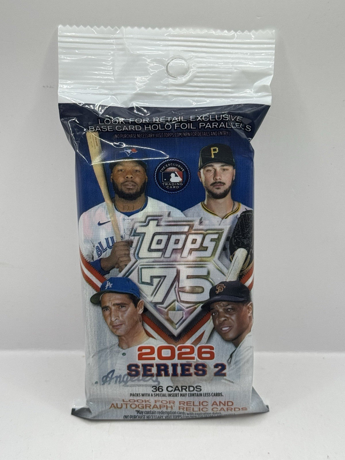 2026 Topps 75 Series 2 Baseball Fat Pack - 36 Cards - Look for Relic & Autograph