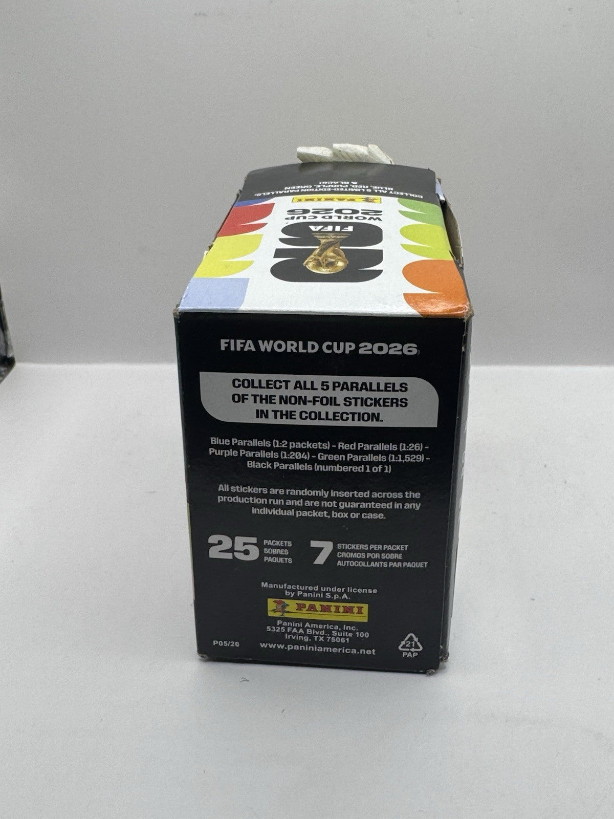 2026 Panini FIFA World Cup Album Sticker Box - 25 Packs - See Details