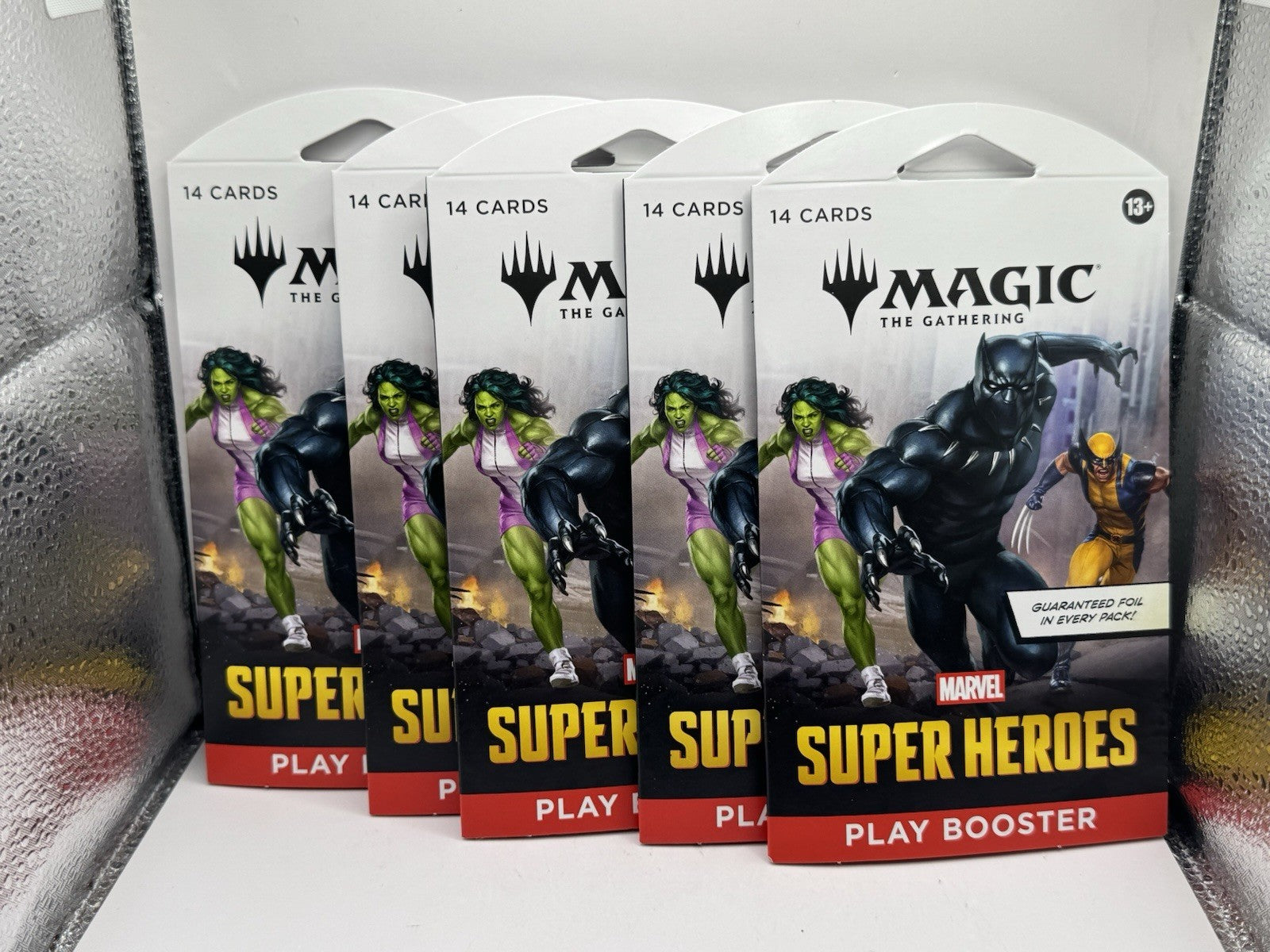 2026 Magic the Gathering Marvel Super Heroes Sleeved Play Booster Packs Lot of 5